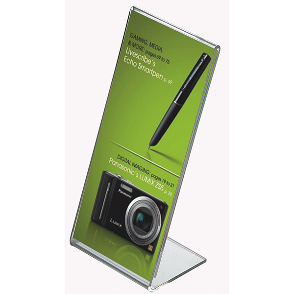 Masa Üstü L Tipi Pleksi Broşür Tutucu - Görsel 4