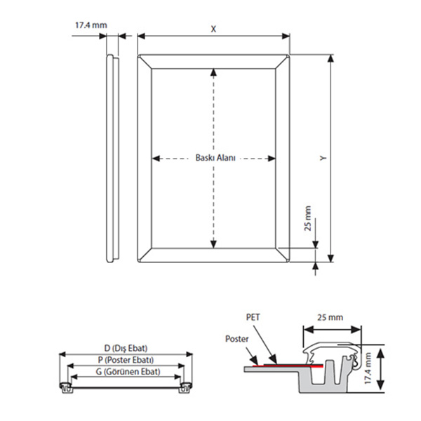 Snapper 25 mm Ahşap Çerçeve - Görsel 4