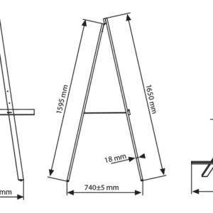 Alternative view of Basic Natural Ahşap Şövale