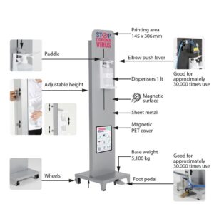 Alternative view of Pedallı Dezenfektan Standı